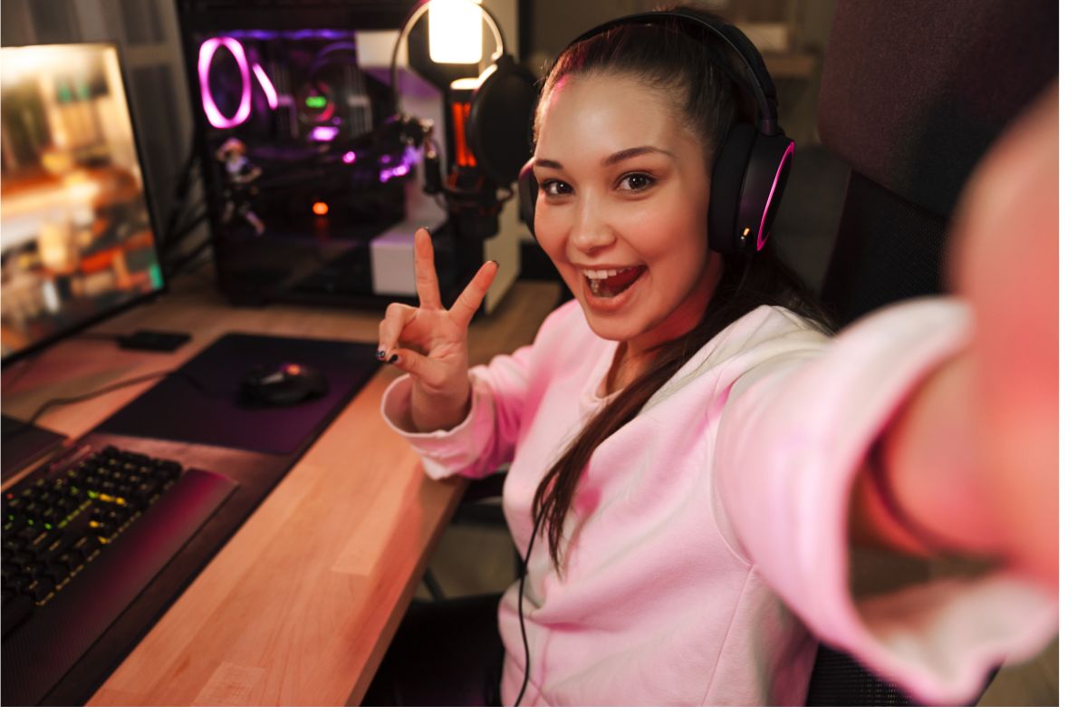quarto-gamer mulher