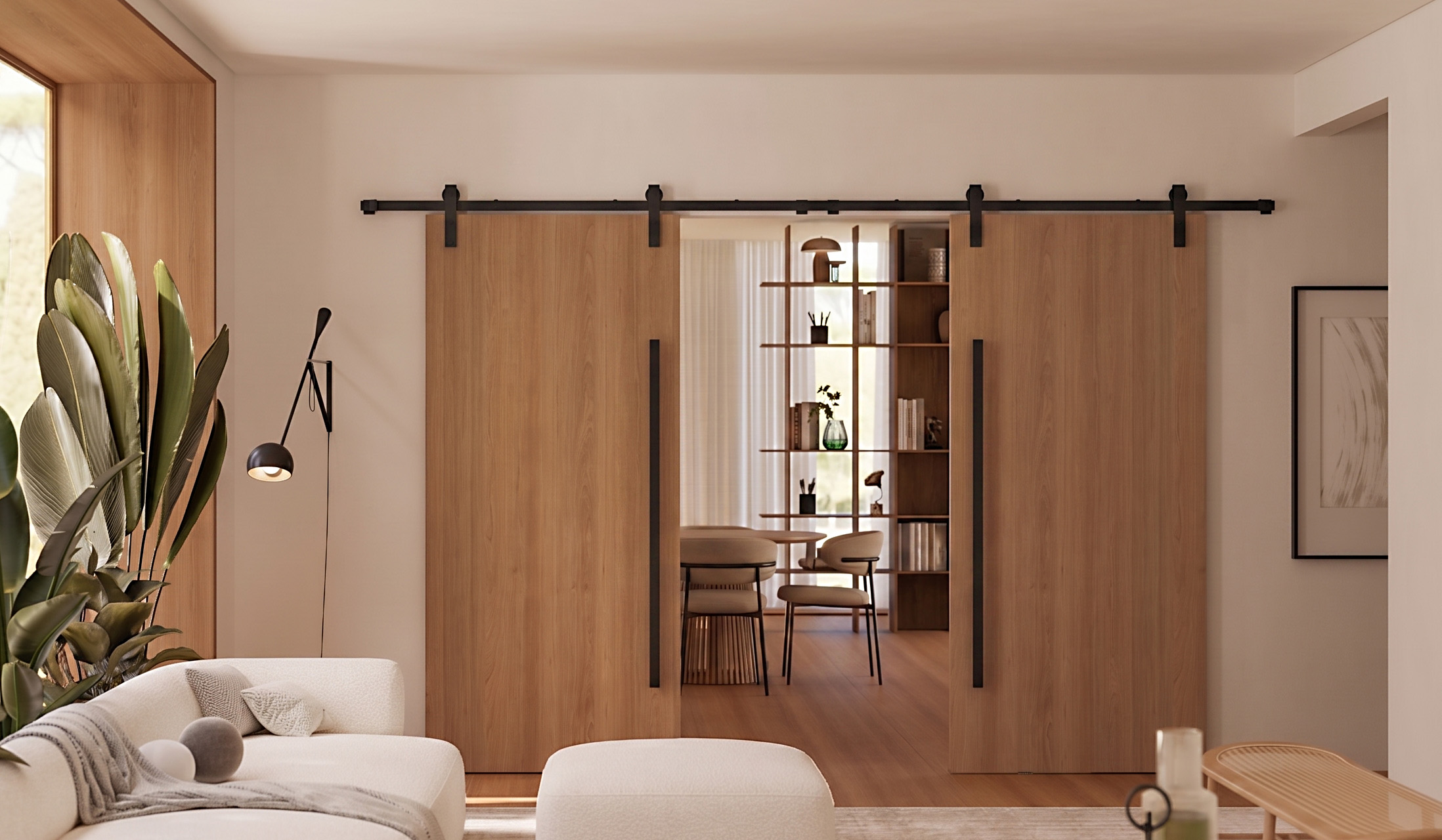 Sistema barn door MOOVE da Joelini: design, sofisticação e desempenho em portas de passagem